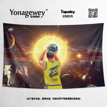 Basketball star Curry creative boyfriend birthday gift surrounding dormitory decoration painting background poster hanging cloth tapestry