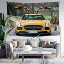 Mercedes-Benz AMG SLS 63 retro luxury sports car Photo surrounding wall cloth decoration background cloth poster hanging tapestry