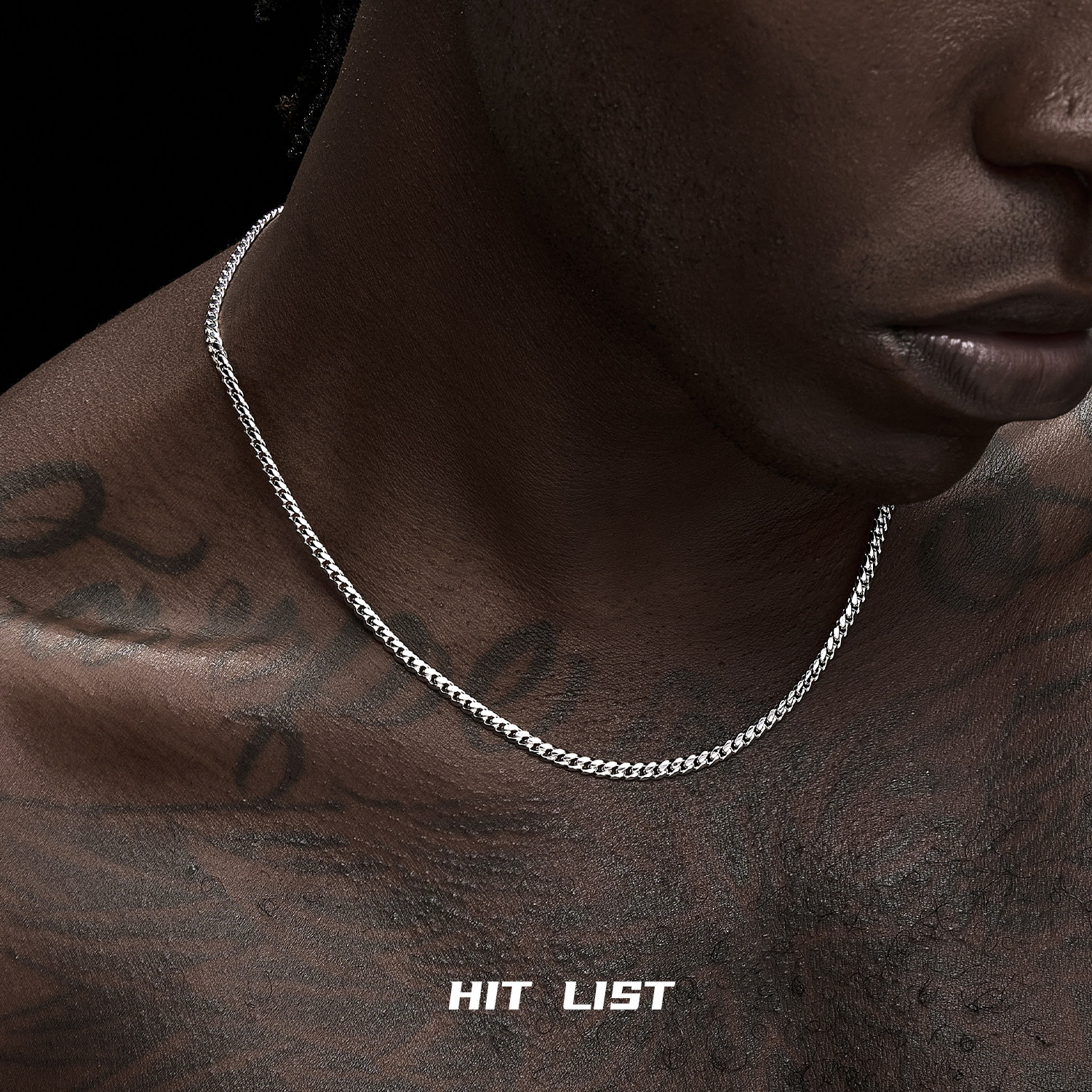 HIT LIST Cuban Necklace, Sterling Silver, Thick Style, Fitness-Style, Niche, High-End, Trendy, Simple, and Light Luxury, Niche Plain Chain for Women.