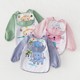 Baby dining clothes plus velvet thin men's and women's bibs waterproof baby reverse wear smock children's painting apron protective clothing