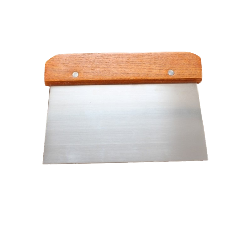 Stainless steel noodle knife wooden handle cake cream flour scraper scraper scraper knife stainless steel baking tool