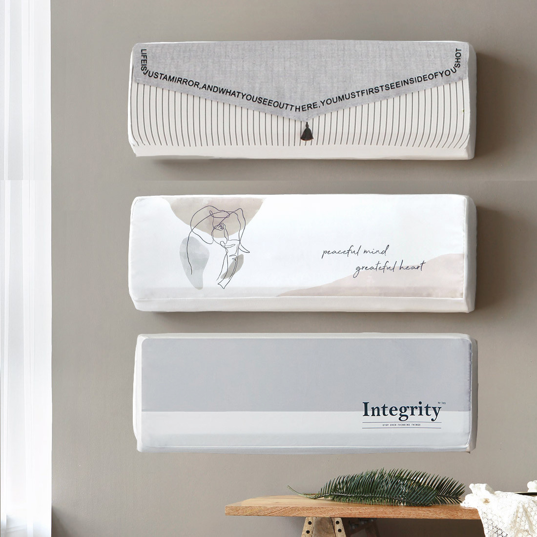 Wall-mounted air-conditioning cover Wall-mounted air-conditioning cover 1 5pcs 2P air-conditioning cover simple Nordic bedroom all-in-one Gree