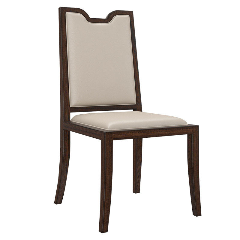 New Chinese solid wooden chair casual chair soft pack backchair modern hotel restaurant to negotiate chair furniture customization