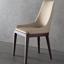 Modern minimalist soft bag dining chair solid wood chair New Chinese style hotel clubhouse Negotiations chair Leisure chair customised by back chair
