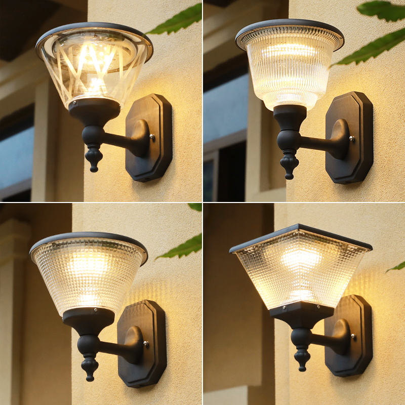 Solar Wall Lamp Outdoor Minima Waterproof Terrace Villa Garden Gate Wall Lamp Outdoor Super Bright Balcony Courtyard Lamp