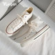 Chinese Tuopin high-top canvas shoes for women ulzzang new fashion 2024 versatile autumn ins small white shoes