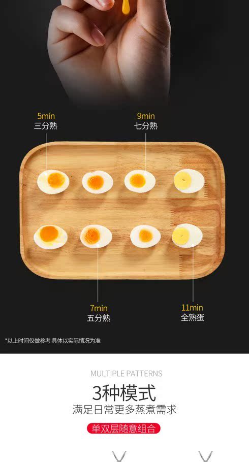 Người bạn nổi tiếng luộc trứng luộc trứng tạo tác đa năng máy ăn sáng tự động tắt máy inox hấp trứng luộc trứng - Nồi trứng xửng hấp xôi mini