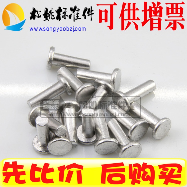 GB109 flat head aluminum rivets solid flat head rivets hand hit percussion hair nails M2M3M4M5M6M8
