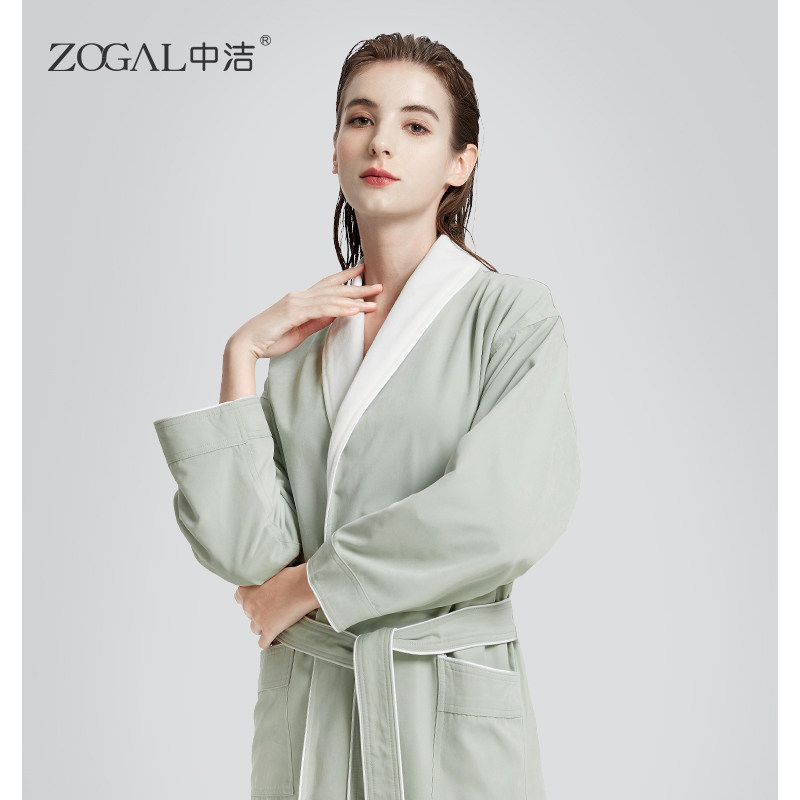 Zhongjie five-star hotel bathrobe women's long men's bathrobe autumn and winter water absorption quick-drying high-end adult couple robe