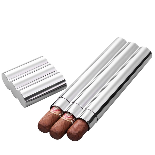 Сигарная сигара из нержавеющей стали сигарная сигара увлажняющая труба Портативная антиотрастная сигарная трубка с большим калибром -сигарным набором дым