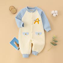 Baby Cotton Clothes Winter Clothing One-piece Clothing Thickened Autumn Winter Suit Newborn Clips Cotton Khaclothes Baby Warm Cotton Clothing