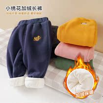 Click Panda Baby Clothes Plus Suede Thickened Long Pants Winter Dress Autumn Winter Children Boy Girl Baby Girl Warm