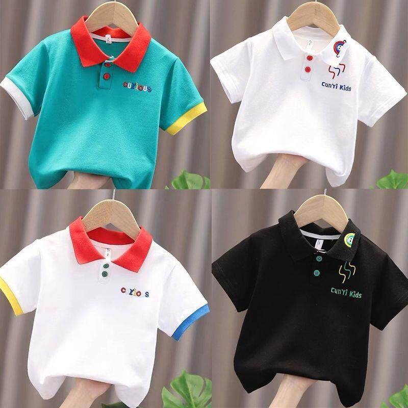 Children's T-shirt Summer Boys 2021 New Short Sleeve POLO Shirts Children Boys Half Sleeves Baby Cotton Tops