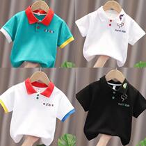 Children T-shirt Summer boy 2021 New short sleeve POLO shirt boy boy half sleeve baby pure cotton blouse