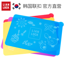  Korean joint buckle solid color silicone placemat Childrens placemat Baby table mat Infant portable heat insulation placemat