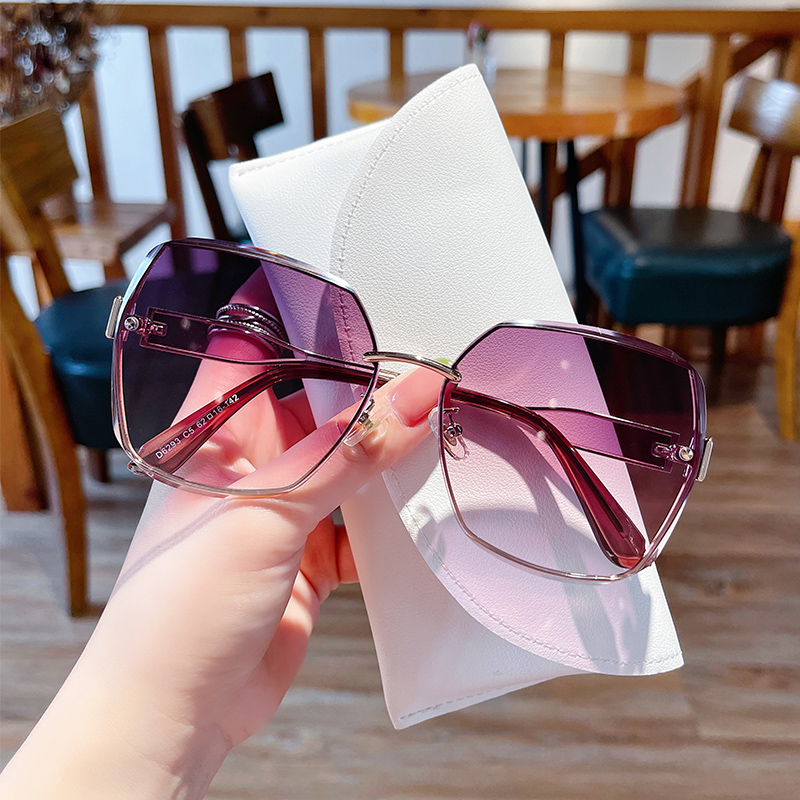 EW glasses female Korean version tide anti-UV glare nylon sunglasses driving special sunglasses ladies big face thin