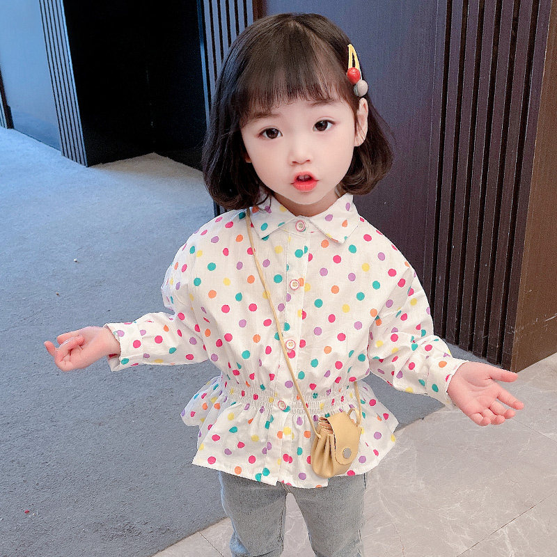 Girl Shirt Spring Autumn Dress 2022 New Women's Baby Shirt Spring long sleeves Korean version of the children's blouse