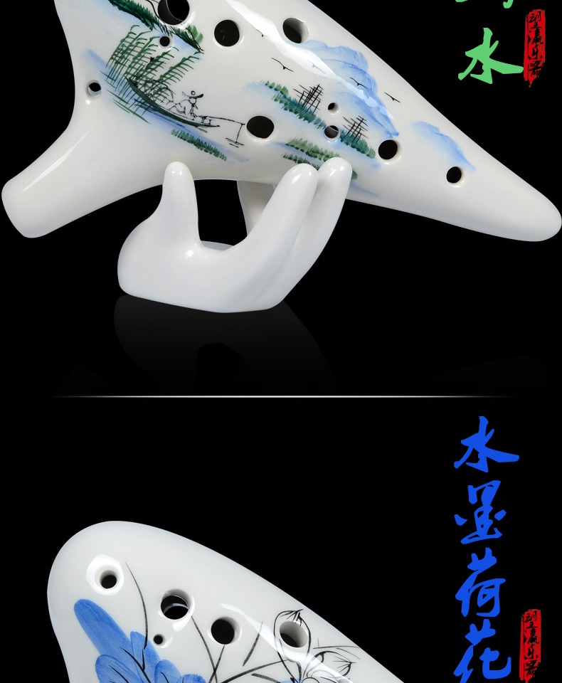 Người mới bắt đầu chơi Ocarina 12 lỗ Alto C đến sáu lỗ AC Ocarina nhạc cụ dân tộc chuyên nghiệp dành cho trẻ em Tao Shu - Nhạc cụ dân tộc sáo inox