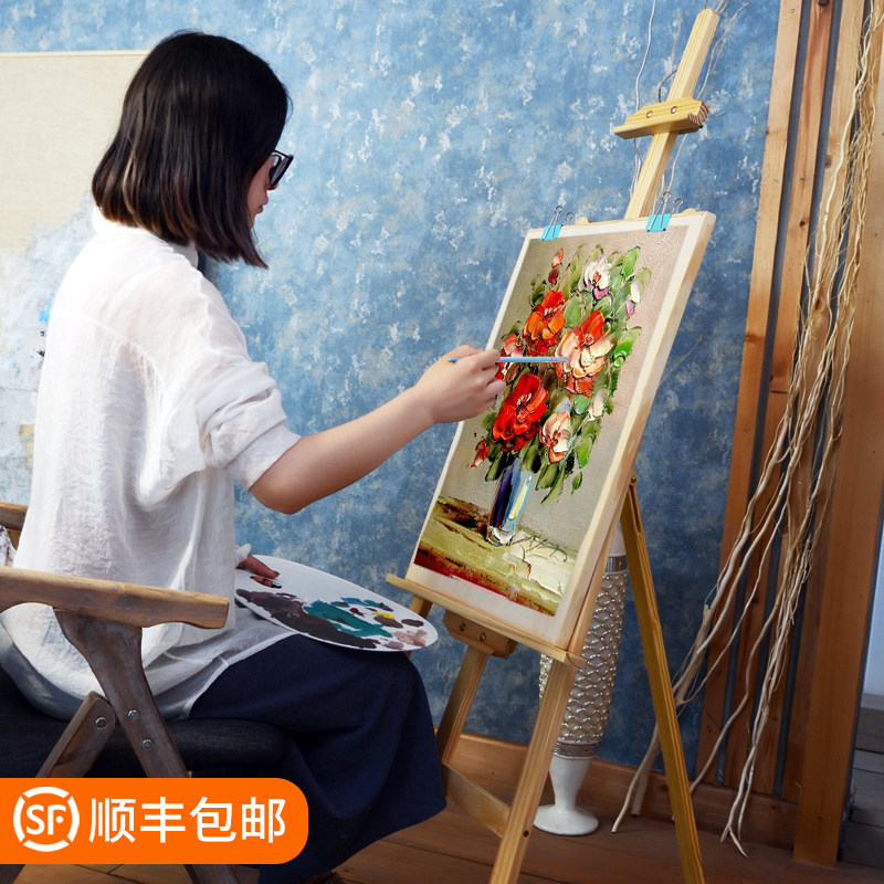 1 5 m Painting sketches sketches of raw oil painting watercolor shelf wood painting shelf Children's oil painting shelf suit folding portable multifunctional bracket 4K adult picture frame drawing board fine arts raw activity exhibition shelf