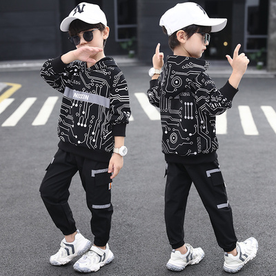 男童秋装套装年新款网红儿童洋气两件套