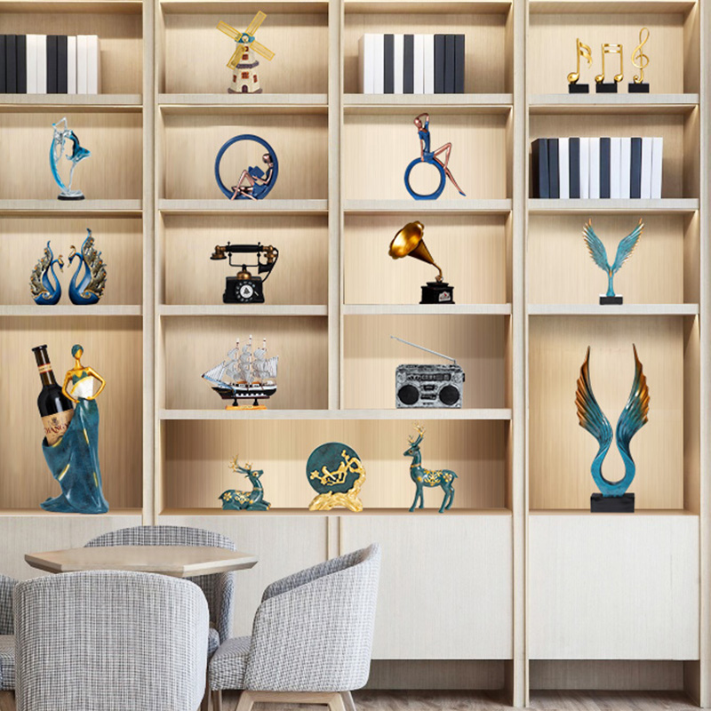 Small pendulum in light extravagant TV cabinet Home Decorative Wine Cabinet Living Room Bookshelves Office Desktop Brief modern