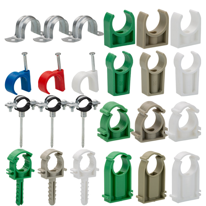 ppr pipe clamp hoop metal elevator iron sheet card nail card PVC line pipe card pipe fitting wall u-shaped pipe clamp riding card