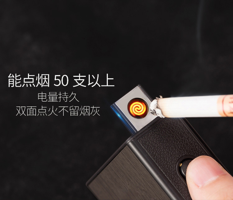 Hộp hút thuốc 20 gậy nhẹ hơn một sáng tạo sạc cá tính chống nước thủy triều trường hợp thuốc lá xách tay nam tùy chỉnh chữ - Bật lửa bật lửa dupont giá rẻ