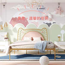 Simple iron bed for girls and girls princess bed thickened and reinforced small household type 1 2m1 5 m net red response iron bed