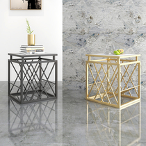 Nordic Marble Bed Head Cabinet Ins Nets Red Lockers Corner A Few Small Tea Table Containing Cabinets Light And Luxurious Edge A Few