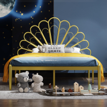 Modern minimal environmentally friendly Nord Euro Red Bed Light luxury Princess Iron Bed with a minimum 1 8m bed