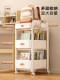 Movable Bookshelf Storage Rack, Multi-Layer Under-Desk Trolley for Books and Snacks, Kitchen Storage Rack, Wheeled Cabinet for Home Use