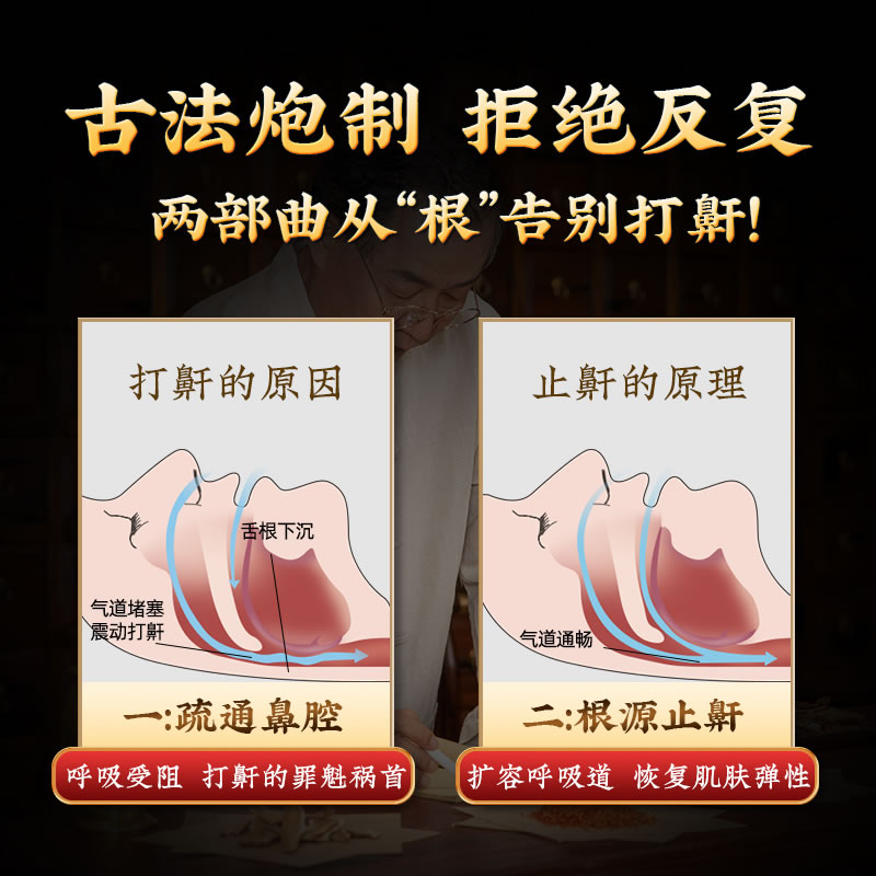 Japanese anti-snoring stickers Prevent snoring Anti-snoring anti-snoring medicine Snoring stop treatment Snoring elimination Household artifact for men and women