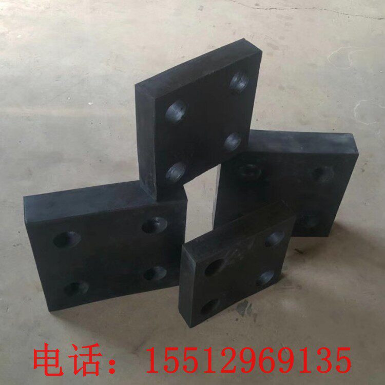 Grid rubber support, perforated rubber pad, steel structure shock-absorbing rubber pad, square rubber buffer