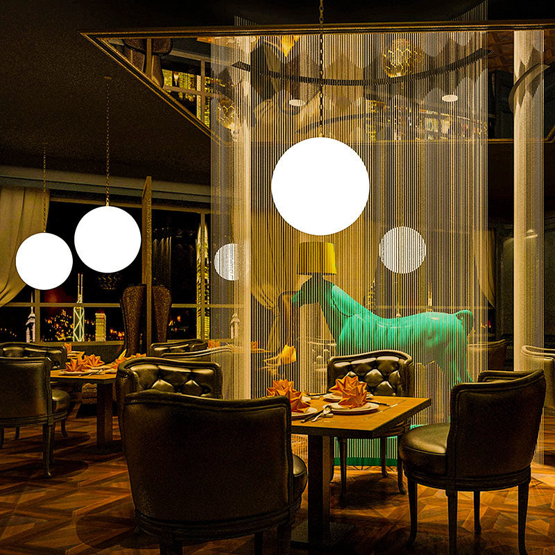 LED luminous ball chandelier shopping mall square landscape light exhibition event decoration light dining room net red luminous ball light