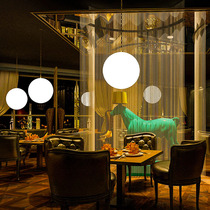 LED Luminous Round Ball Chandelier Mall Square View Lantern Show Event Decorative Lights Restaurant Net Red Hair Light Bulb