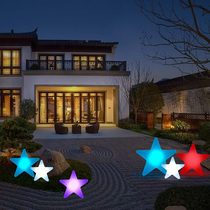 LED Luminous Star Lamp Indoor Wedding Celebration Activity Decorative Lights Outdoor Lawn View Lamp Solar Pentagram lamp
