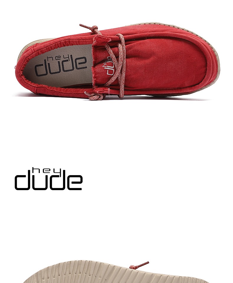 Giày vải HEY DUDE một đôi giày nam giày nhẹ thoáng khí - Plimsolls giày xtep