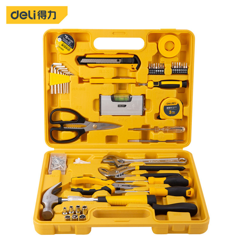 Powerful tools 48 pieces of household daily electrician comprehensive maintenance manual hardware multi-function set DL1048J