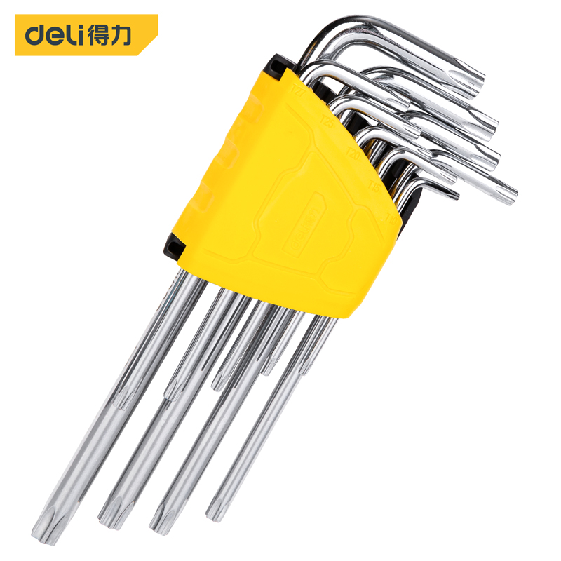 Powerful tool 9-piece set metric long middle-hole plum-shaped rice-shaped alloy inner hexagon wrench set DL2177