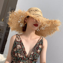 2020 new summer wool side raffi grass hat lady great eaves holiday sun hat out for a hat holiday beach hat