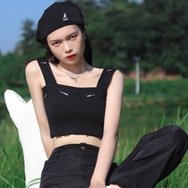 Classmate Dai Harnesses Vest Woman 2021 Summer new outwear small crowdsourced short Shot girl sleeveless blouse