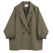 Card Its Color Suit Jacket Woman 2022 Chunqiu New Korean version student Little Subniche Design Sensation Casual West Suit