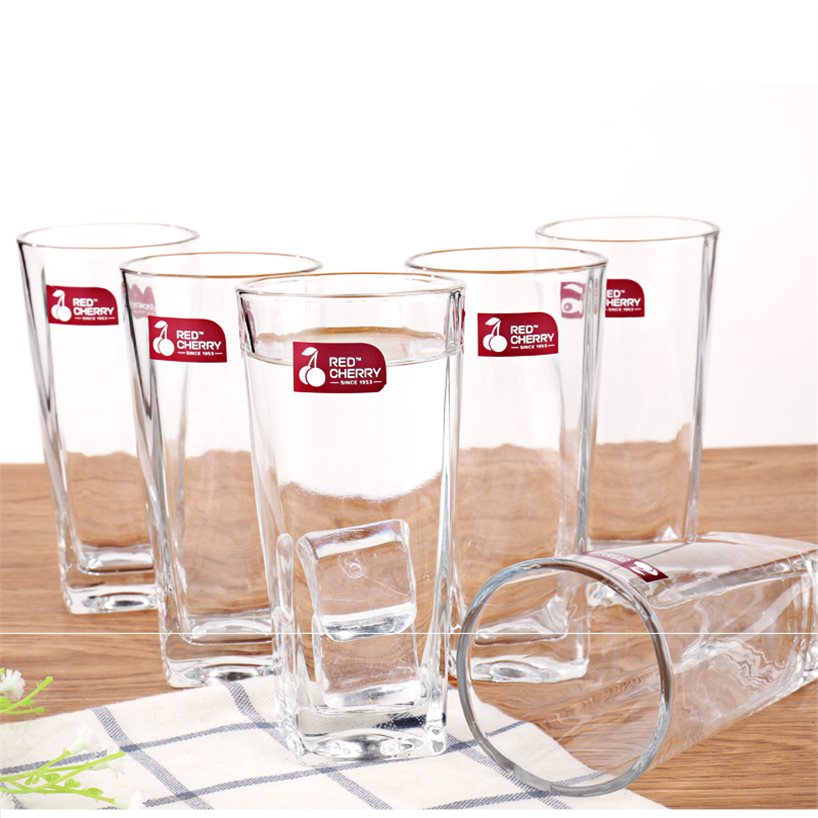 Set of 6 glass cups heat-resistant cup juice beer cup home drinking lead-free milk tea living room teacup