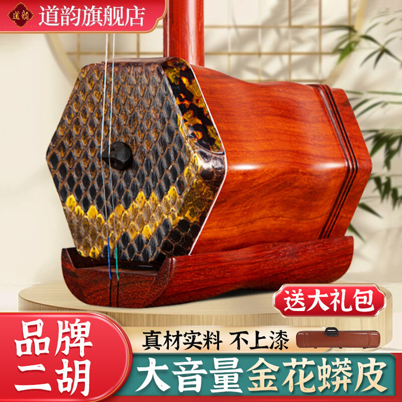Прямые продажи с фабрики музыкальных инструментов Qinyun из красного дерева Erhu, экзамен для начинающих, Профессиональный уровень исполнения, Черное дерево, пианино Erhu, Свободный футляр для фортепиано. Изображение 1