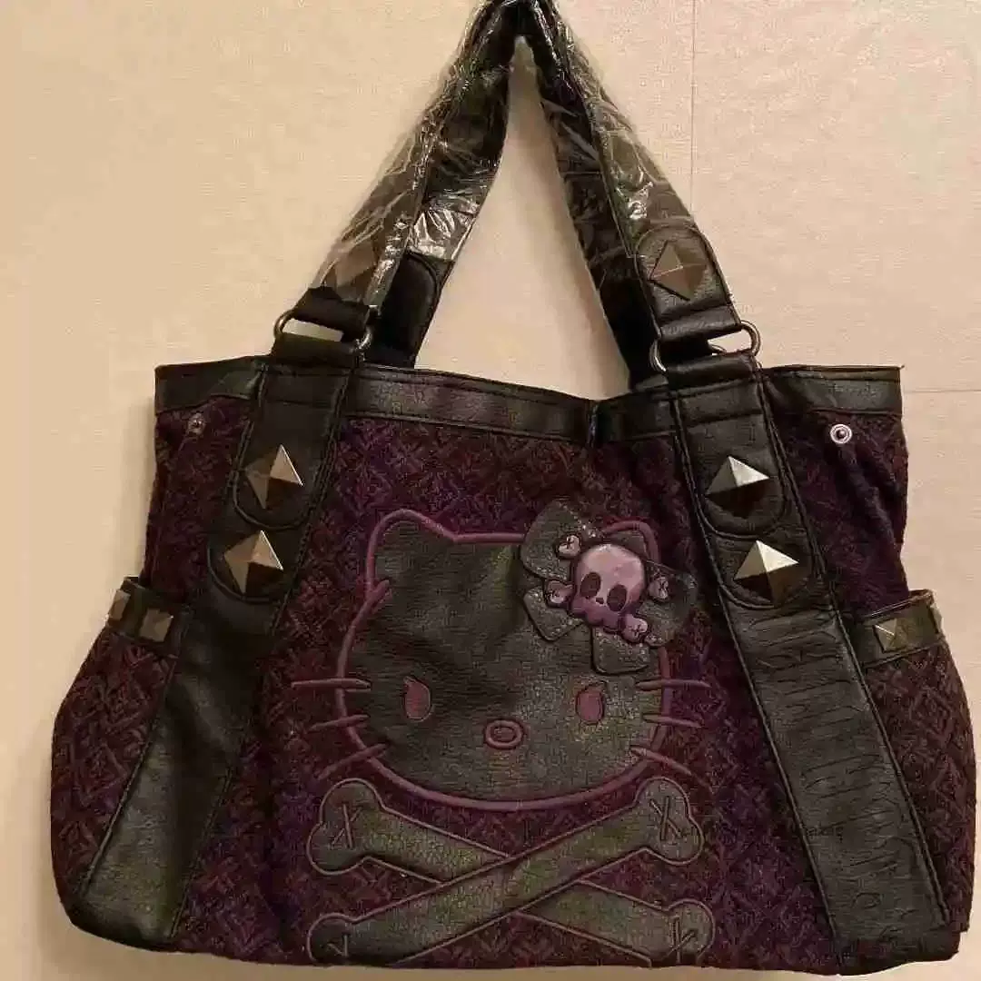 [Sanrio Kitty Vintage Patchwork Purple Армпит сумка Subculture]