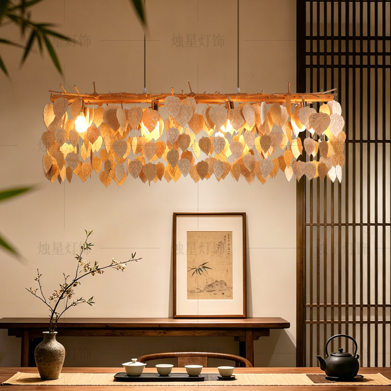 Solid Wood Japanese Zen Restaurant Creative Personality Bar Table Lamp Japanese-Style Guesthouse Tea Room Bedroom Living Room Wood Art Lighting Fixtures