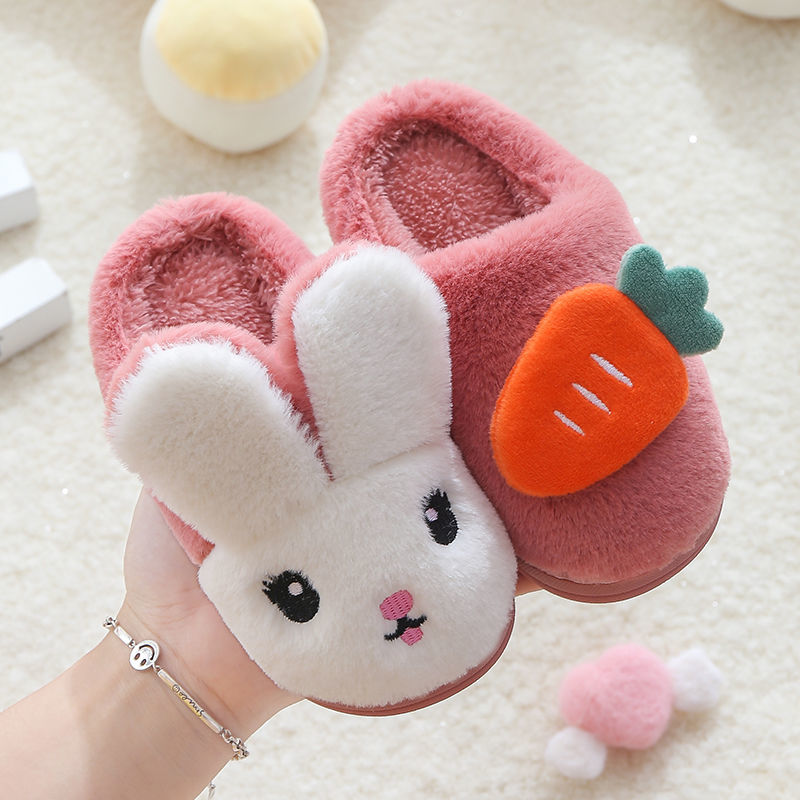 Girls children slippers boys winter 202020winter girls baby cotton slippers non-slip indoor children cute