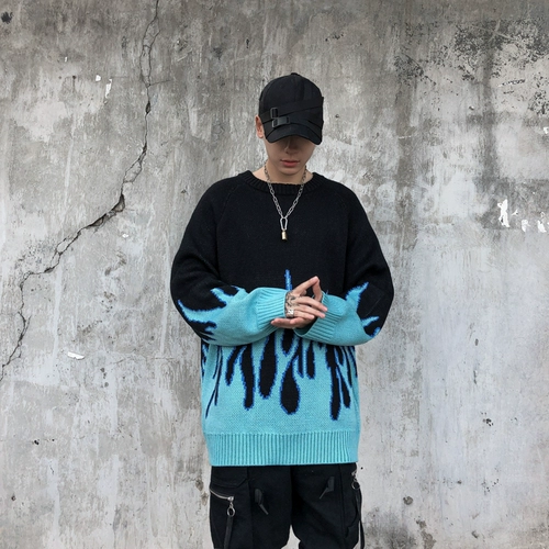 Свитер мужской уличная одежда ретро -паттер