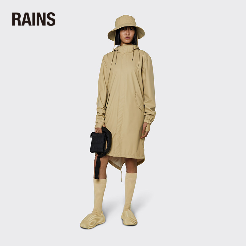 Rains Fishtail dress Waterproof suit Linked jacket Fashion Rashtail Parka