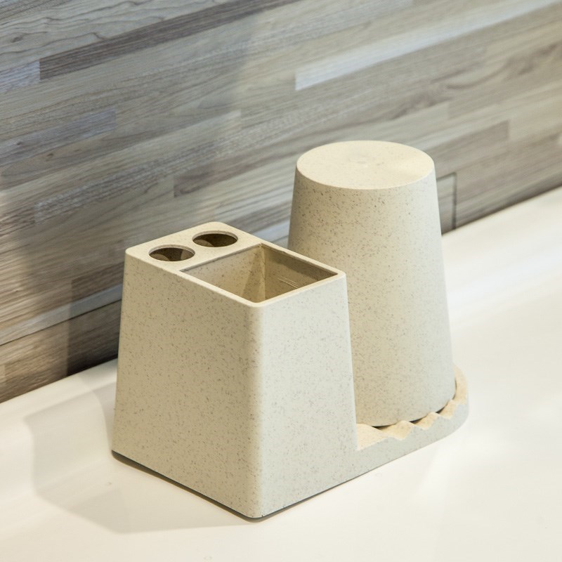 Black multi-person storage pendulum three toothbrush storage rack Desktop desktop toilet storage rack Single three-person storage